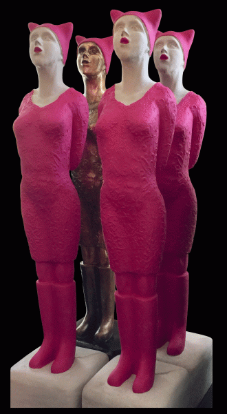  Pussyhat. Skulptur von Annemarie Waibel